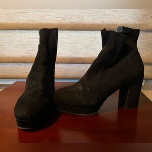 Black suede ankle boot